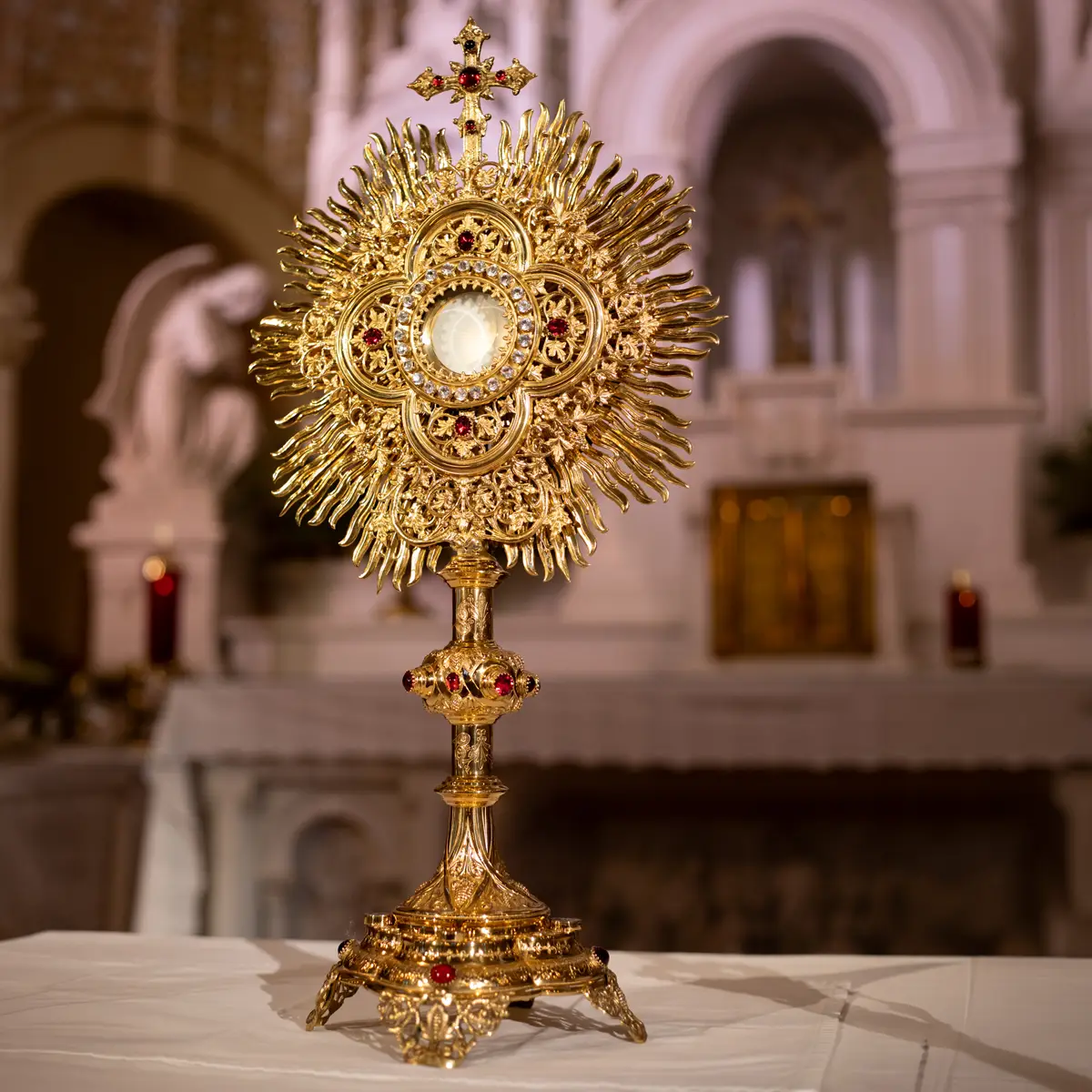 an image of the monstrance at Holy Trinity Catholic Church