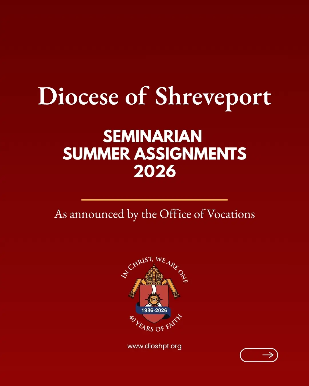 Seminarian Summer Assignments 2026